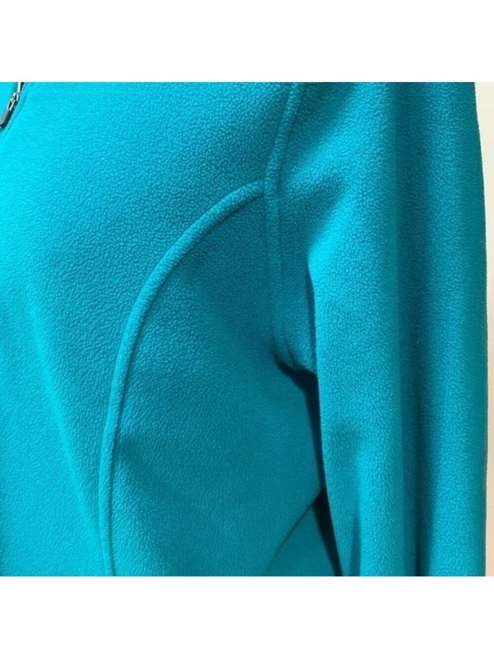 Lands’ End teal green lightweight 1/2 zip layering Polarfleece layering … - Picture 3 of 8